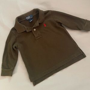Polo by Ralph Lauren Infant Pullover polo shirt-Brown w/red logo-Size 12mo